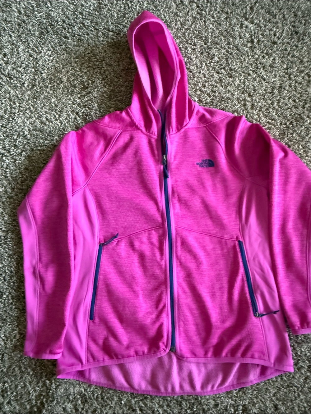 The North Face Pink Hooded sweatshirt- Full Zip, Womens XL